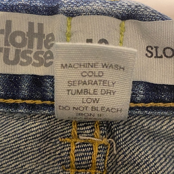 Charlotte Russe size 10 slouchy slim distressed thrashed stretch capri jeans - Picture 10 of 10